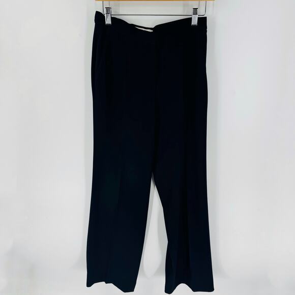 MaxMara Black Tailored Wide Leg Dress Trousers Pants Italy Wool Blend Size 2 - Picture 6 of 6